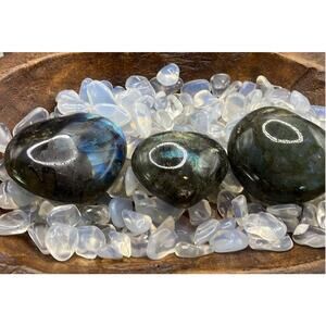 Great Labradorite Heart Trio